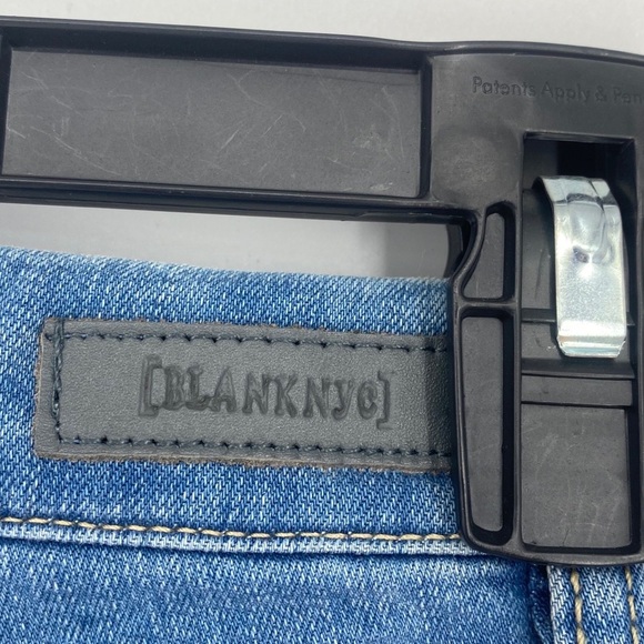 BlankNYC Spray-On Distressed Hi-Low Skinny Jeans - Picture 8 of 11